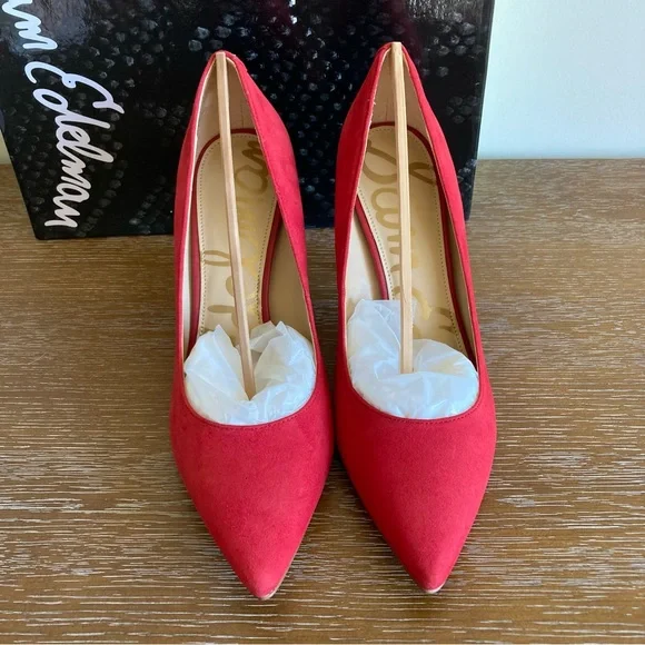 Sam Edelman Red Suede Heels - Picture 3 of 5